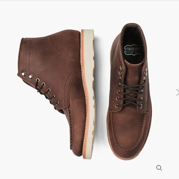 Thursday Boot Company Diplomat Brown Lace Up Leather Boots Mens 9.5 - Picture 5 of 15